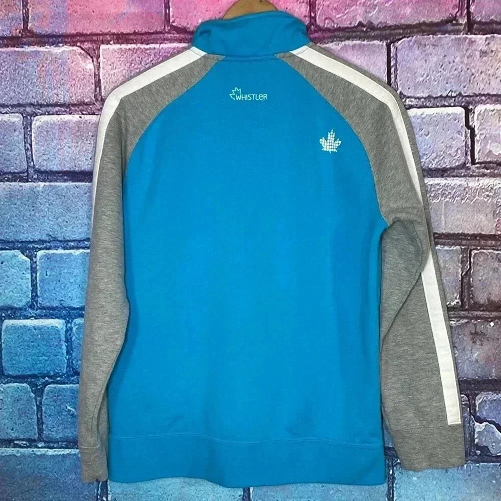 Kids Canada Olympic Sweatshirt Hoodie Team Mens XL Full Zip Blue Gray - Picture 7 of 8